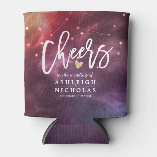 愛する結婚応援宇宙銀河系星座 缶クーラー (正面)