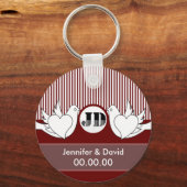 愛する結婚鳩のキーホルダー キーホルダー (正面)