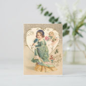 愛する考えヴィンテージバレンタインデー シーズンポストカード (スタンド正面)