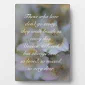 愛する者は詩に行かない遠くに フォトプラーク (正面)