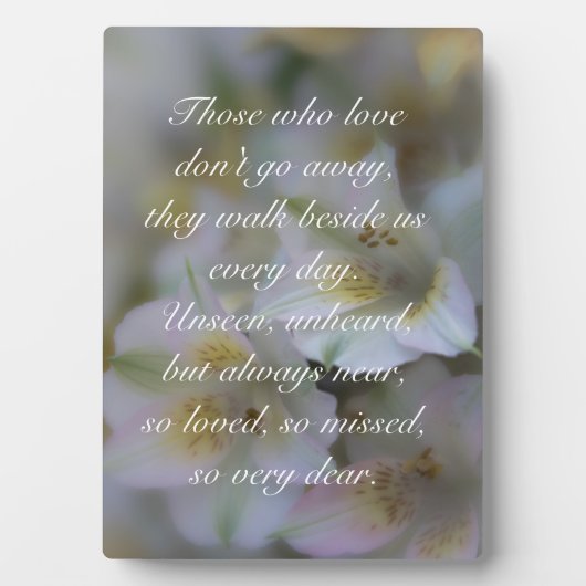 愛する者は詩に行かない遠くに フォトプラーク (正面)