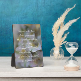 愛する者は離れない詩 フォトプラーク