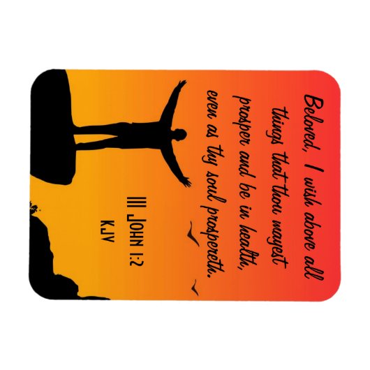 愛する者よ、あなたの体と魂の繁栄を祈る マグネット (横)