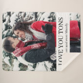 愛する者パーソナライズされた シェルパブランケット (正面(横))