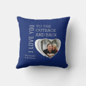 愛する背中と背中のカップルのバレンタイン クッション (裏面)