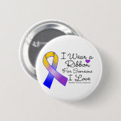 愛する膀胱がんのリボン 缶バッジ (正面&裏面)