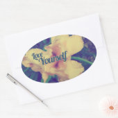 愛する自分の虹彩 楕円形シール (封筒)