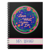 愛する自分の行う感動的先生 ノートブック (正面)