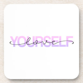 愛する自分自身バレンタインの書道 |コースター コースター