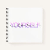 愛する自分自身バレンタインの書道 | ノートブック (正面)