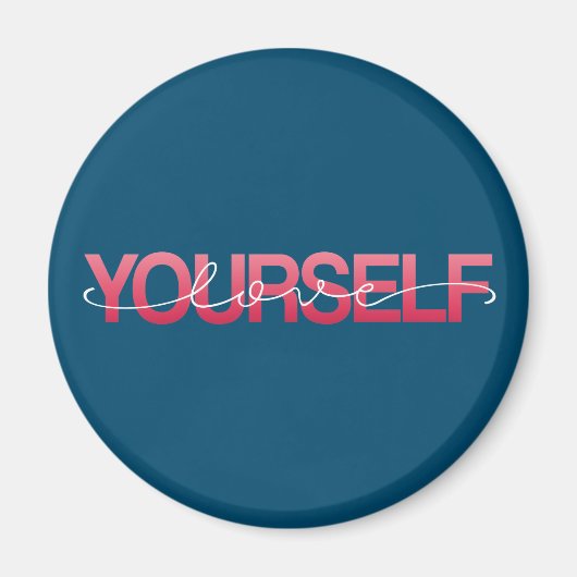 愛する自分自身バレンタインの書道 |マグネット マグネット (正面)