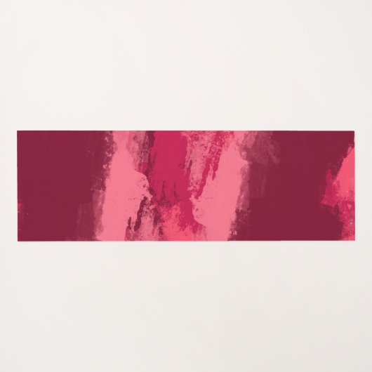 愛する自分自身2トーンピンクのハート語 ヨガマット (裏面(横))