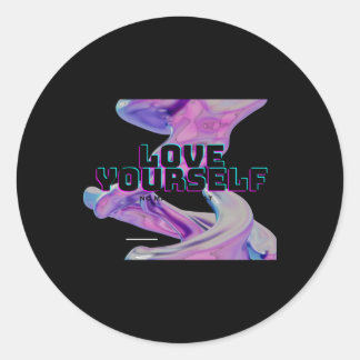 愛する自分自身 – いいえ何 – 自己愛 – 良いエネルギー ラウンドシール