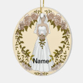 愛する花嫁結婚のオーナメント セラミックオーナメント (左)