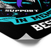 愛する親しい友の自殺予防を偲んで ポスター (角)