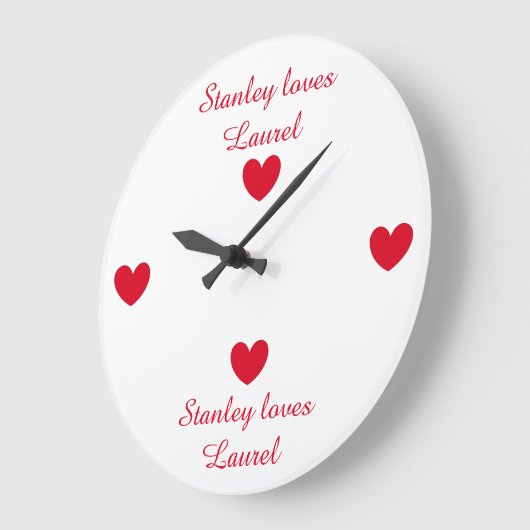 愛する言葉： ラージ壁時計 (傾斜)