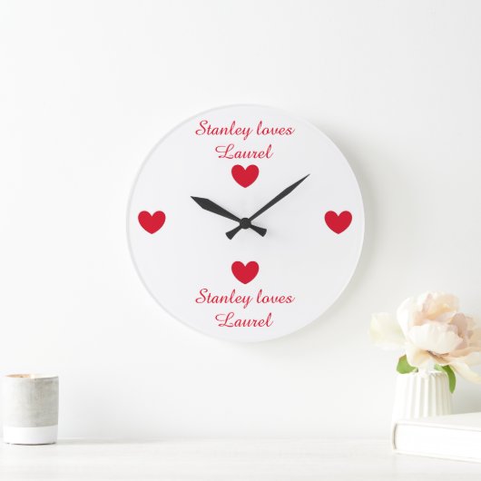 愛する言葉： ラージ壁時計 (ホーム)