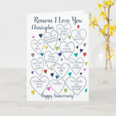 愛する記念日の理パーソナライズされた由 カード (黄色い花)