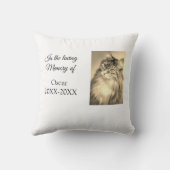愛する記念碑の葬儀を追加ペット名photo クッション (裏面)