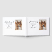 愛する記念碑の葬儀を追加ペット名photo ゲストブック (全面)