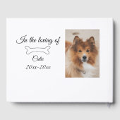 愛する記念碑の葬儀を追加ペット名photo ゲストブック (裏面)