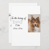 愛する記念碑の葬儀を追加ペット名photo シーズンカード (正面/裏面)