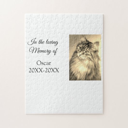 愛する記念碑の葬儀を追加ペット名photo ジグソーパズル (縦)