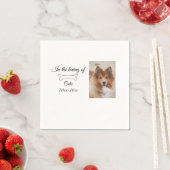 愛する記念碑の葬儀を追加ペット名photo スタンダードカクテルナプキン (インサイチュ)