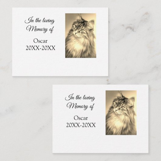 愛する記念碑の葬儀を追加ペット名photo ノートカード (正面/裏面)