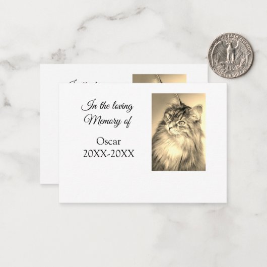 愛する記念碑の葬儀を追加ペット名photo ノートカード (正面/裏面インサイチュ)