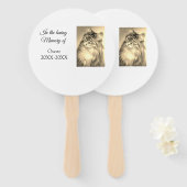 愛する記念碑の葬儀を追加ペット名photo ハンドファン (正面&裏面)