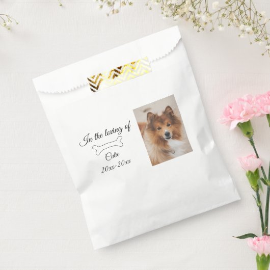 愛する記念碑の葬儀を追加ペット名photo フェイバーバッグ (封をした状態)