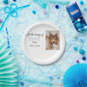 愛する記念碑の葬儀を追加ペット名photo ペーパープレート (パーティー)