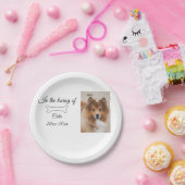 愛する記念碑の葬儀を追加ペット名photo ペーパープレート (パーティー)