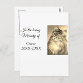 愛する記念碑の葬儀を追加ペット名photo ポストカード (正面/裏面)