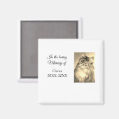 愛する記念碑の葬儀を追加ペット名photo マグネット (正面/裏面)