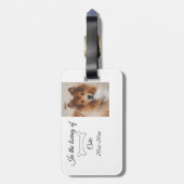 愛する記念碑の葬儀を追加ペット名photo ラゲッジタグ (裏面縦)