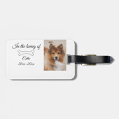 愛する記念碑の葬儀を追加ペット名photo ラゲッジタグ (裏面横)