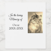 愛する記念碑の葬儀を追加ペット名photo ワインラベル (シングルラベル)