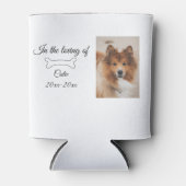 愛する記念碑の葬儀を追加ペット名photo 缶クーラー (正面)