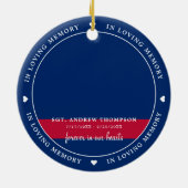 愛する記憶でアメリカ国旗の退役軍人メモリアル セラミックオーナメント (裏面)