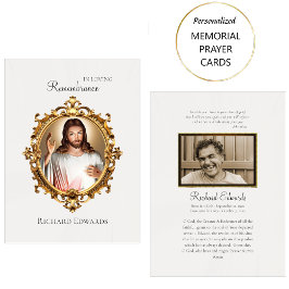 愛する記憶でカトリック葬儀祈りの言葉カード プレイスカード