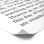 愛する記憶でキリスト教の引用文結婚の卓上 ポスター (角)