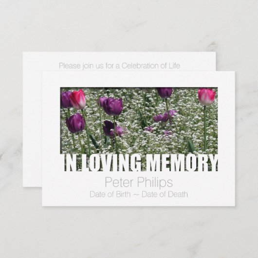 愛する記憶でテンプレート11生命のお祝い 招待状 (正面/裏面)