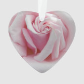 愛する記憶でピンクのバラのハートの形 オーナメント (裏面)