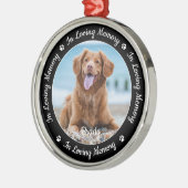 愛する記憶でペットの損失の写真ペット記念碑 メタルオーナメント (左)
