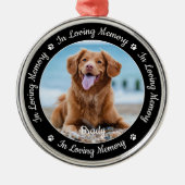 愛する記憶でペットの損失の写真ペット記念碑 メタルオーナメント (正面)
