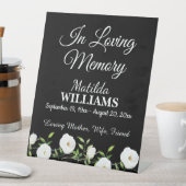 愛する記憶で白いフローラメモリアル 台座サイン (インサイチュ)