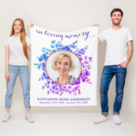 愛する記憶で紫色のユーカリ写真メモリアル フリースブランケット