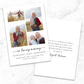 愛する記憶で4つの写真葬儀悔やみや弔慰 サンキューカード